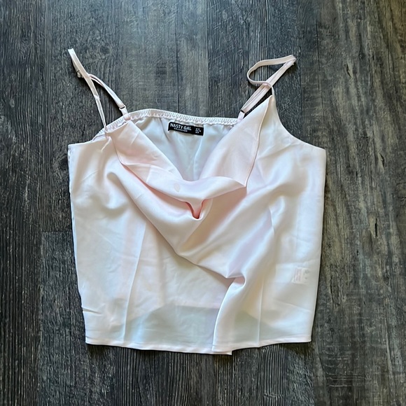 Silky pink crop top - Picture 1 of 1